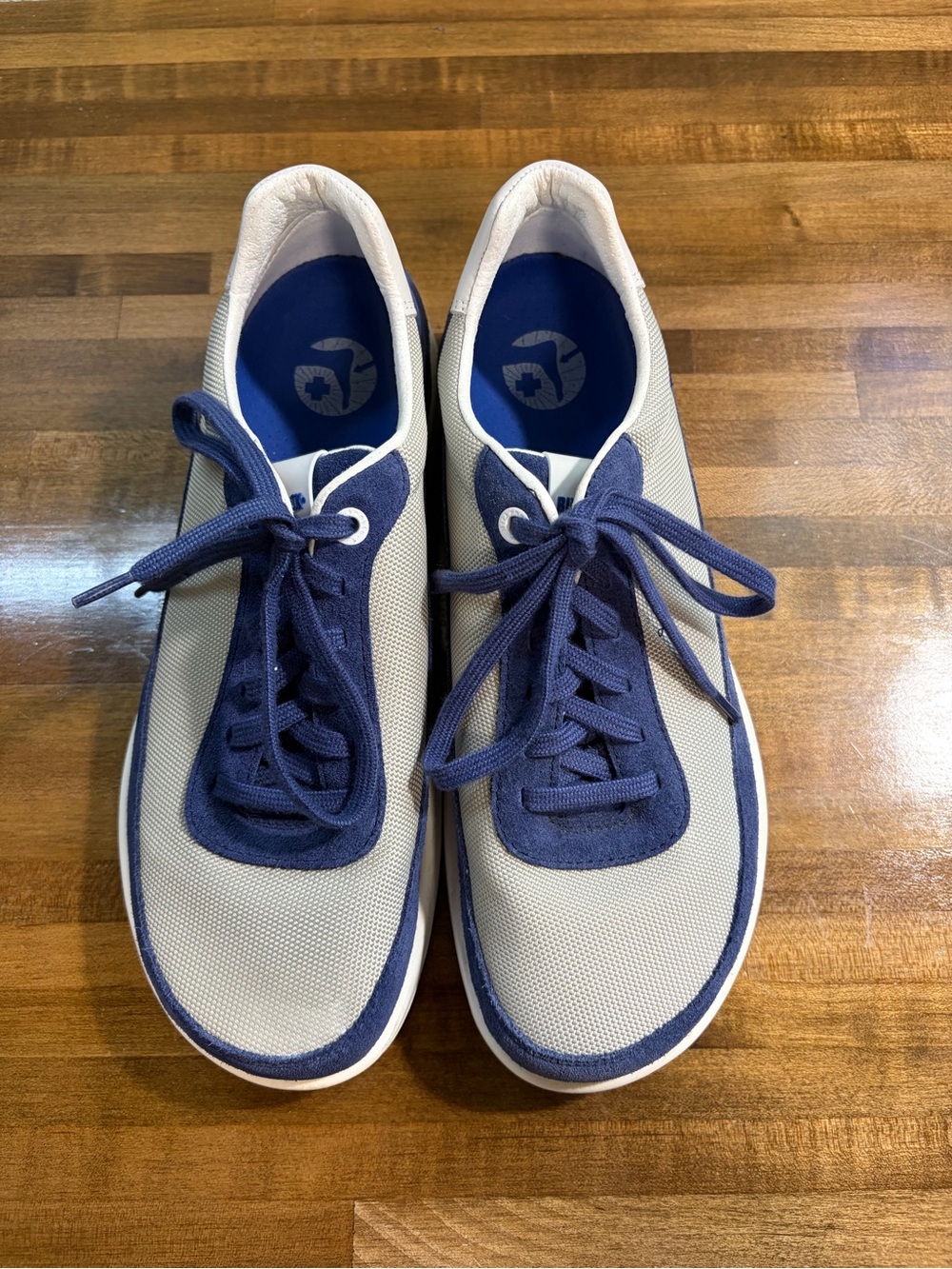 Birkenstock Unisex Navy and Light Gray Sneakers Euro Size 41